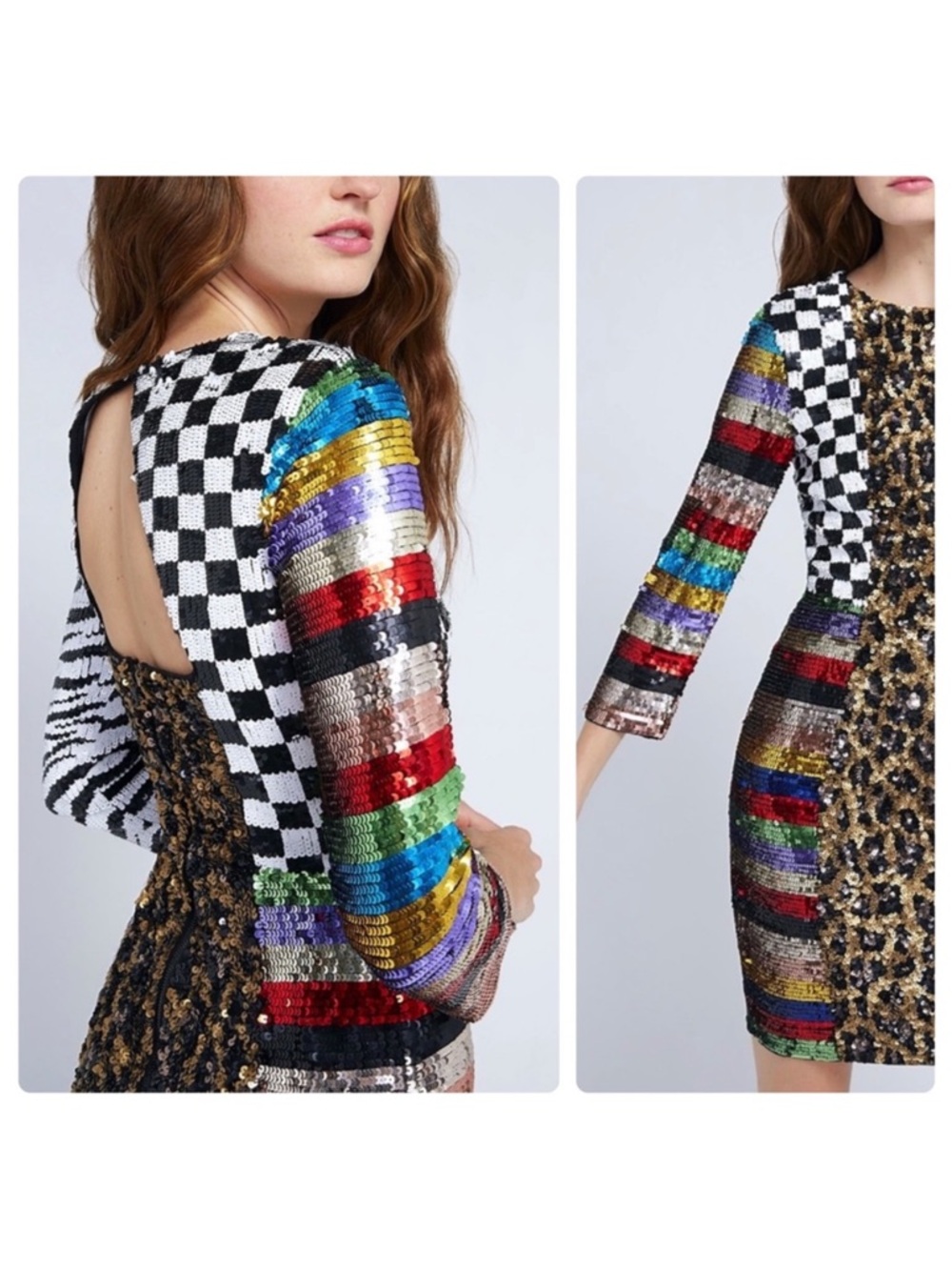ALICE + OLIVIA Jae Multicolored Sequin Sheath Dress - Picture 6 of 9